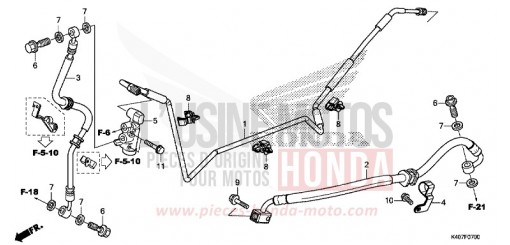 REAR BRAKE HOSE/BRAKE PIPE (CBS) NSS125DF de 2015